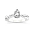 thumbnail image 1 of 1 Carat IGI Certified Pear Shape Lab Grown Diamond Engagement Ring | 14K White Gold | Twisted Vine Lab Diamond Ring | FG-VS1-VS2 Quality Friendly Diamonds, 1 of 5