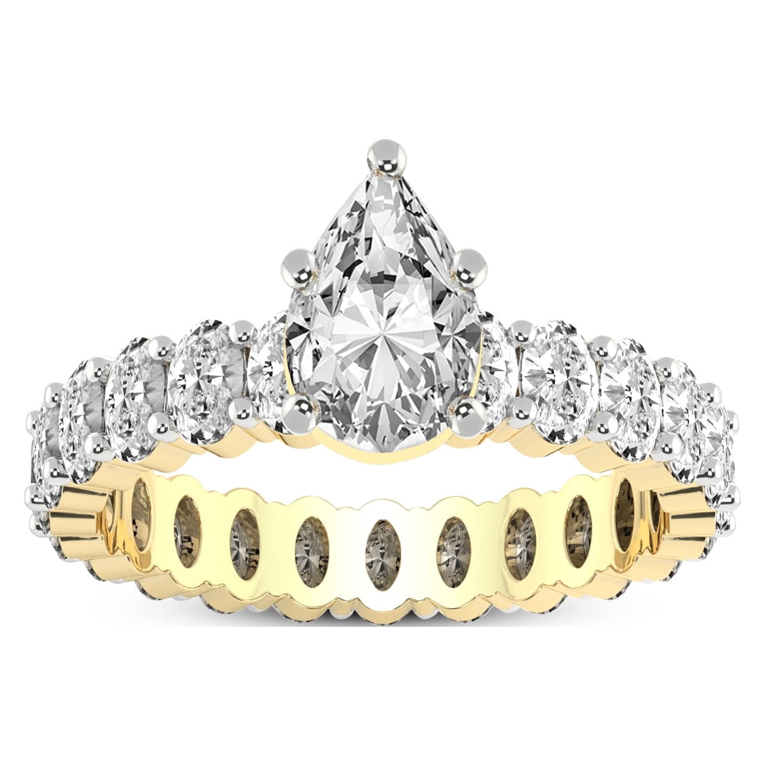 1 Carat IGI Certified Pear Shape Lab Grown Diamond Engagement Ring ...