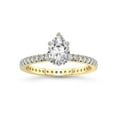 thumbnail image 1 of 1 Carat IGI Certified Pear Shape Lab Grown Diamond Engagement Ring | 14K Yellow Gold | Claire Full Eternity Lab Diamond Ring | FG-VS1-VS2 Quality Friendly Diamonds, 1 of 5