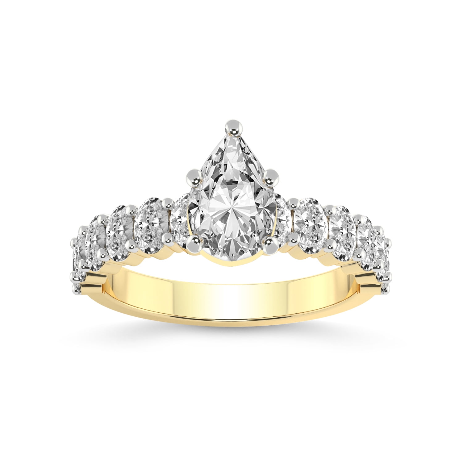 1 Carat IGI Certified Pear Shape Lab Grown Diamond Engagement Ring ...