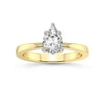 thumbnail image 1 of 1 Carat IGI Certified Pear Shape Lab Grown Diamond Engagement Ring | 14K Yellow Gold | Jannel Tapering Solitaire Lab Diamond Ring | FG-VS1-VS2 Quality Friendly Diamonds, 1 of 5