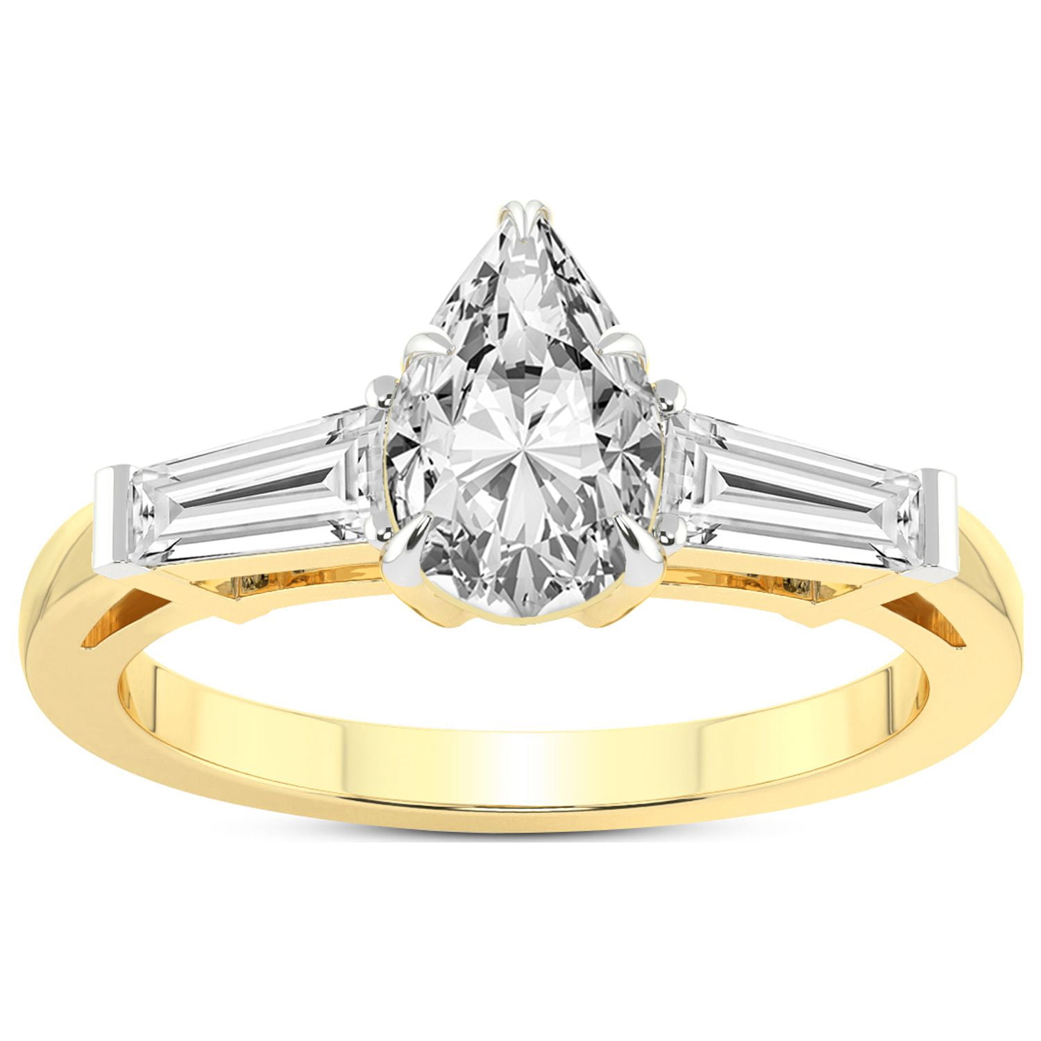 1 Carat IGI Certified Pear Shape Lab Grown Diamond Engagement Ring ...