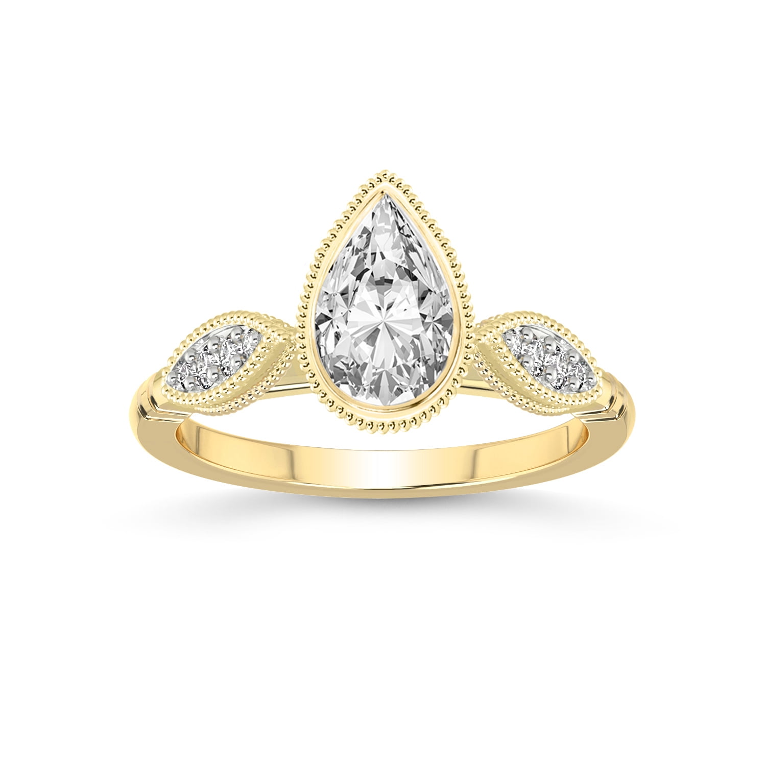 1 Carat | IGI Certified Pear Shape Lab Grown Diamond Engagement Ring ...