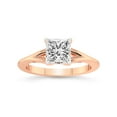 thumbnail image 1 of 1 Carat IGI Certified Princess Shape Lab Grown Diamond Engagement Ring | 14K Rose Gold | Cynthia Split Shank Diamond Ring | FG-VS1-VS2 Quality Friendly Diamonds, 1 of 5