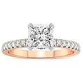 thumbnail image 1 of 1 Carat IGI Certified Princess Shape Lab Grown Diamond Engagement Ring | 14K Rose Gold |Serena Eternity Diamond Ring | FG-VS1-VS2 Quality Friendly Diamonds, 1 of 5