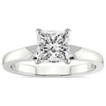 thumbnail image 1 of 1 Carat IGI Certified Princess Shape Lab Grown Diamond Engagement Ring | 14K White Gold | Arielle Solitaire Diamond Ring | FG-VS1-VS2 Quality Friendly Diamonds, 1 of 4
