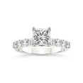 thumbnail image 1 of IGI Certified 1 Carat Princess Shape Lab Grown Diamond Engagement Ring | 14K White Gold | Cassidy Entwined Prongs Lab Diamond Ring | FG-VS1-VS2 Quality Friendly Diamonds, 1 of 6