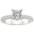 thumbnail image 1 of 1 Carat IGI Certified Princess Shape Lab Grown Diamond Engagement Ring | 14K White Gold |Galen Secret Halo Diamond Ring | FG-VS1-VS2 Quality Friendly Diamonds, 1 of 1