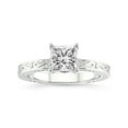 thumbnail image 1 of IGI Certified 1 Carat Princess Shape Lab Grown Diamond Engagement Ring | 14K White Gold | Ivory Vintage Solitaire Diamond Ring | FG-VS Quality Friendly Diamonds, 1 of 6