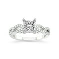 thumbnail image 1 of 1 Carat IGI Certified Princess Shape Lab Grown Diamond Engagement Ring | 14K White Gold |Lorene Twisted Shank Diamond Ring | FG-VS1-VS2 Quality Friendly Diamonds, 1 of 5