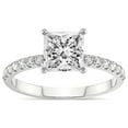 thumbnail image 1 of 1 Carat IGI Certified Princess Shape Lab Grown Diamond Engagement Ring | 14K White Gold |Olivia Secret Halo Diamond Ring | FG-VS1-VS2 Quality Friendly Diamonds, 1 of 2