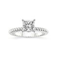 thumbnail image 1 of 1 Carat IGI Certified Princess Shape Lab Grown Diamond Engagement Ring | 14K White Gold |Sansa Solitaire Diamond Ring | FG-VS1-VS2 Quality Friendly Diamonds, 1 of 4