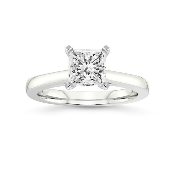 1 Carat IGI Certified Princess Shape Lab Grown Diamond Engagement Ring | 14K White Gold |Teagan Solitaire Diamond Ring | FG-VS1-VS2 Quality Friendly Diamonds