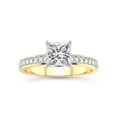 thumbnail image 1 of 1 Carat IGI Certified Princess Shape Lab Grown Diamond Engagement Ring | 14K Yellow Gold |Charm Of Love Eternity Diamond Ring | FG-VS1-VS2 Quality Friendly Diamonds, 1 of 4