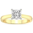 thumbnail image 1 of 1 Carat IGI Certified Princess Shape Lab Grown Diamond Engagement Ring | 14K Yellow Gold | Elsa Hidden Accents Solitaire Diamond Ring | FG-VS1-VS2 Quality Friendly Diamonds, 1 of 4