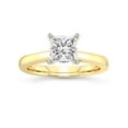 thumbnail image 1 of 1 Carat IGI Certified Princess Shape Lab Grown Diamond Engagement Ring | 14K Yellow Gold |Teagan Solitaire Diamond Ring | FG-VS1-VS2 Quality Friendly Diamonds, 1 of 4