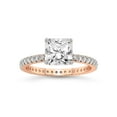 thumbnail image 1 of 1 Carat IGI Certified Radiant Shape Lab Grown Diamond Engagement Ring | 14K Rose Gold | Claire Full Eternity Lab Diamond Ring | FG-VS1-VS2 Quality Friendly Diamonds, 1 of 6
