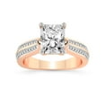 thumbnail image 1 of 1 Carat IGI Certified Radiant Shape Lab Grown Diamond Engagement Ring | 14K Rose Gold | Sandra Side Stone Lab Diamond Ring | FG-VS1-VS2 Quality Friendly Diamonds, 1 of 4