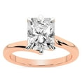 thumbnail image 1 of IGI Certified 1 Carat Radiant Shape Lab Grown Diamond Engagement Ring | 14K Rose Gold | Seraphina Twist Prongs Solitaire Diamond Ring | FG-VS1-VS2 Quality Friendly Diamonds, 1 of 5