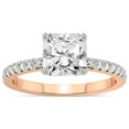 thumbnail image 1 of 1 Carat IGI Certified Radiant Shape Lab Grown Diamond Engagement Ring | 14K Rose Gold | Venetia Half Eternity Lab Diamond Ring | FG-VS1-VS2 Quality Friendly Diamonds, 1 of 1