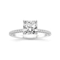thumbnail image 1 of 1 Carat IGI Certified Radiant Shape Lab Grown Diamond Engagement Ring | 14K White Gold | Grace Micro Pave Eternity Lab Diamond Ring | FG-VS1-VS2 Quality Friendly Diamonds, 1 of 1