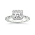 thumbnail image 1 of 1 Carat IGI Certified Radiant Shape Lab Grown Diamond Engagement Ring | 14K White Gold | Lumina Halo Diamond Eternity Lab Diamond Ring | FG-VS1-VS2 Quality Friendly Diamonds, 1 of 5