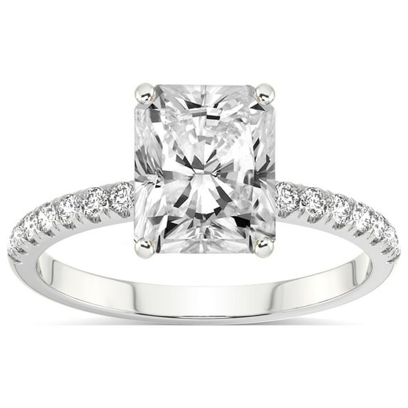 1 Carat IGI Certified Radiant Shape Lab Grown Diamond Engagement Ring | 14K White Gold | Olivia Secret Halo Lab Diamond Ring | FG-VS1-VS2 Quality Friendly Diamonds