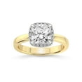 thumbnail image 1 of 1 Carat IGI Certified Radiant Shape Lab Grown Diamond Engagement Ring | 14K Yellow Gold | Anna Hidden Accents Halo Lab Diamond Ring | FG-VS1-VS2 Quality Friendly Diamonds, 1 of 5