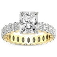 thumbnail image 1 of 1 Carat IGI Certified Radiant Shape Lab Grown Diamond Engagement Ring | 14K Yellow Gold | Celeste Side Oval Diamond Eternity Lab Diamond Ring | FG-VS1-VS2 Quality Friendly Diamonds, 1 of 4