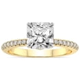 thumbnail image 1 of 1 Carat IGI Certified Radiant Shape Lab Grown Diamond Engagement Ring | 14K Yellow Gold | Etienne Secret Halo Lab Diamond Ring | FG-VS1-VS2 Quality Friendly Diamonds, 1 of 5