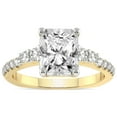thumbnail image 1 of IGI Certified 1 Carat Radiant Shape Lab Grown Diamond Engagement Ring | 14K White Gold |Geneva Side Stone Diamond Ring | FG-VS Quality Friendly Diamonds, 1 of 6