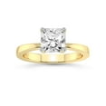 thumbnail image 1 of 1 Carat IGI Certified Radiant Shape Lab Grown Diamond Engagement Ring | 14K Yellow Gold | Jannel Tapering Solitaire Lab Diamond Ring | FG-VS1-VS2 Quality Friendly Diamonds, 1 of 1