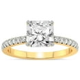 thumbnail image 1 of 1 Carat IGI Certified Radiant Shape Lab Grown Diamond Engagement Ring | 14K Yellow Gold | Venetia Half Eternity Lab Diamond Ring | FG-VS1-VS2 Quality Friendly Diamonds, 1 of 1