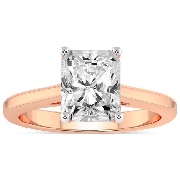IGI Certified 1 Carat Radiant Shape Lab Grown Diamond Engagement Ring | 14K Rose Gold | Siran Secret Halo Lab Diamond Ring | FG-VS1-VS2 Quality Friendly Diamonds