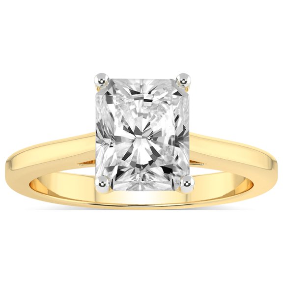 IGI Certified 1 Carat Radiant Shape Lab Grown Diamond Engagement Ring | 14K White Gold | Siran Secret Halo Lab Diamond Ring | FG-VS1-VS2 Quality Friendly Diamonds