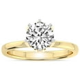 thumbnail image 1 of 1 Carat | IGI Certified Round Shape Lab Grown Blooming Petal Secret Halo Diamond Engagement Ring For Women | 18K Yellow Gold | FG-VS1-VS2 Quality Friendly Diamonds, 1 of 6