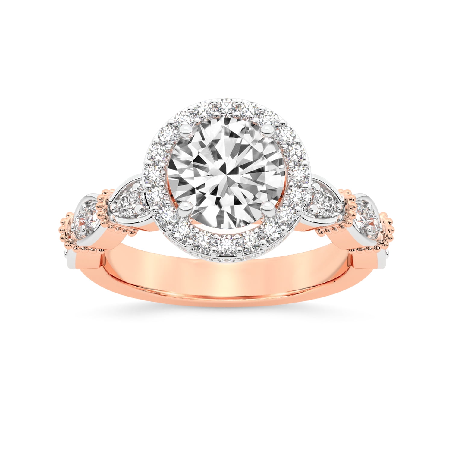 1 Carat IGI Certified Round Shape Lab Grown Diamond Engagement Ring