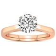 thumbnail image 1 of 1 Carat IGI Certified Round Shape Lab Grown Diamond Engagement Ring | 14K Rose Gold | Shye Petal Solitaire Lab Diamond Ring | FG-VS1-VS2 Quality Friendly Diamonds, 1 of 4