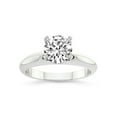 thumbnail image 1 of 1 Carat IGI Certified Round Shape Lab Grown Diamond Engagement Ring | 14K White Gold |Eloise Solitaire Knife Edge Lab Diamond Ring | FG-VS1-VS2 Quality Friendly Diamonds, 1 of 5