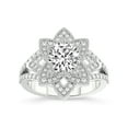 thumbnail image 1 of 1 Carat IGI Certified Round Shape Lab Grown Diamond Engagement Ring | 14K White Gold | Indigo Vintage Lab Diamond Ring | FG-VS1-VS2 Quality Friendly Diamonds, 1 of 2