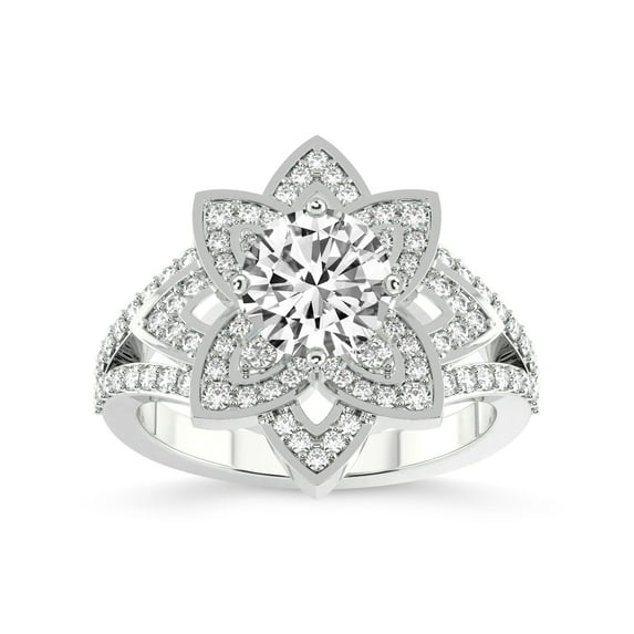 1 Carat IGI Certified Round Shape Lab Grown Diamond Engagement Ring | 14K White Gold | Indigo Vintage Lab Diamond Ring | FG-VS1-VS2 Quality Friendly Diamonds