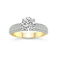 thumbnail image 1 of 1 Carat IGI Certified Round Shape Lab Grown Diamond Engagement Ring | 14K Yellow Gold | Amira Luxe Secret Double Halo Lab Diamond Ring | FG-VS1-VS2 Quality Friendly Diamonds, 1 of 1