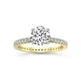 thumbnail image 1 of 1 Carat IGI Certified Round Shape Lab Grown Diamond Engagement Ring | 14K Yellow Gold | Claire Full Eternity Lab Diamond Ring | FG-VS1-VS2 Quality Friendly Diamonds, 1 of 6