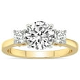 thumbnail image 1 of IGI Certified 1 Carat Round Shape Lab Grown Diamond Engagement Ring | 14K White Gold | Intricacy Three Stone Lab Diamond Ring | FG-VS1-VS2 Quality Friendly Diamonds, 1 of 7