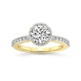thumbnail image 1 of 1 Carat IGI Certified Round Shape Lab Grown Diamond Engagement Ring | 14K Yellow Gold | Lumina Halo Diamond Eternity Lab Diamond Ring | FG-VS1-VS2 Quality Friendly Diamonds, 1 of 5