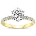 thumbnail image 1 of 1 Carat IGI Certified Round Shape Lab Grown Diamond Engagement Ring | 14K Yellow Gold | Olivia Secret Halo Lab Diamond Ring | FG-VS1-VS2 Quality Friendly Diamonds, 1 of 5