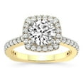 thumbnail image 1 of IGI Certified 1 Carat Round Shape Lab Grown Diamond Engagement Ring | 14K White Gold | Valerie Euro Shank Halo Lab Diamond Ring | FG-VS1-VS2 Quality Friendly Diamonds, 1 of 7