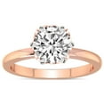 thumbnail image 1 of IGI Certified 1 Carat Round Shape Lab Grown Diamond Engagement Ring | 14K Rose Gold | Malissa Solitaire Diamond Ring | FG-VS1-VS2 Quality Friendly Diamonds, 1 of 6