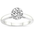 thumbnail image 1 of 1 Carat | IGI Certified Round Shape Lab Grown Diamond Engagement Ring For Women | 14K White Gold | Lab Created Bezel Set Solitaire Diamond Engagement Ring | FG-VS1-VS2 Quality, 1 of 6