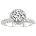 thumbnail image 1 of IGI Certified 1 Carat Round Shape Lab Grown Diamond Engagement Ring | 14K White Gold |Entwined Love Halo Diamond Ring | FG-VS1-VS2 Quality Friendly Diamonds, 1 of 8